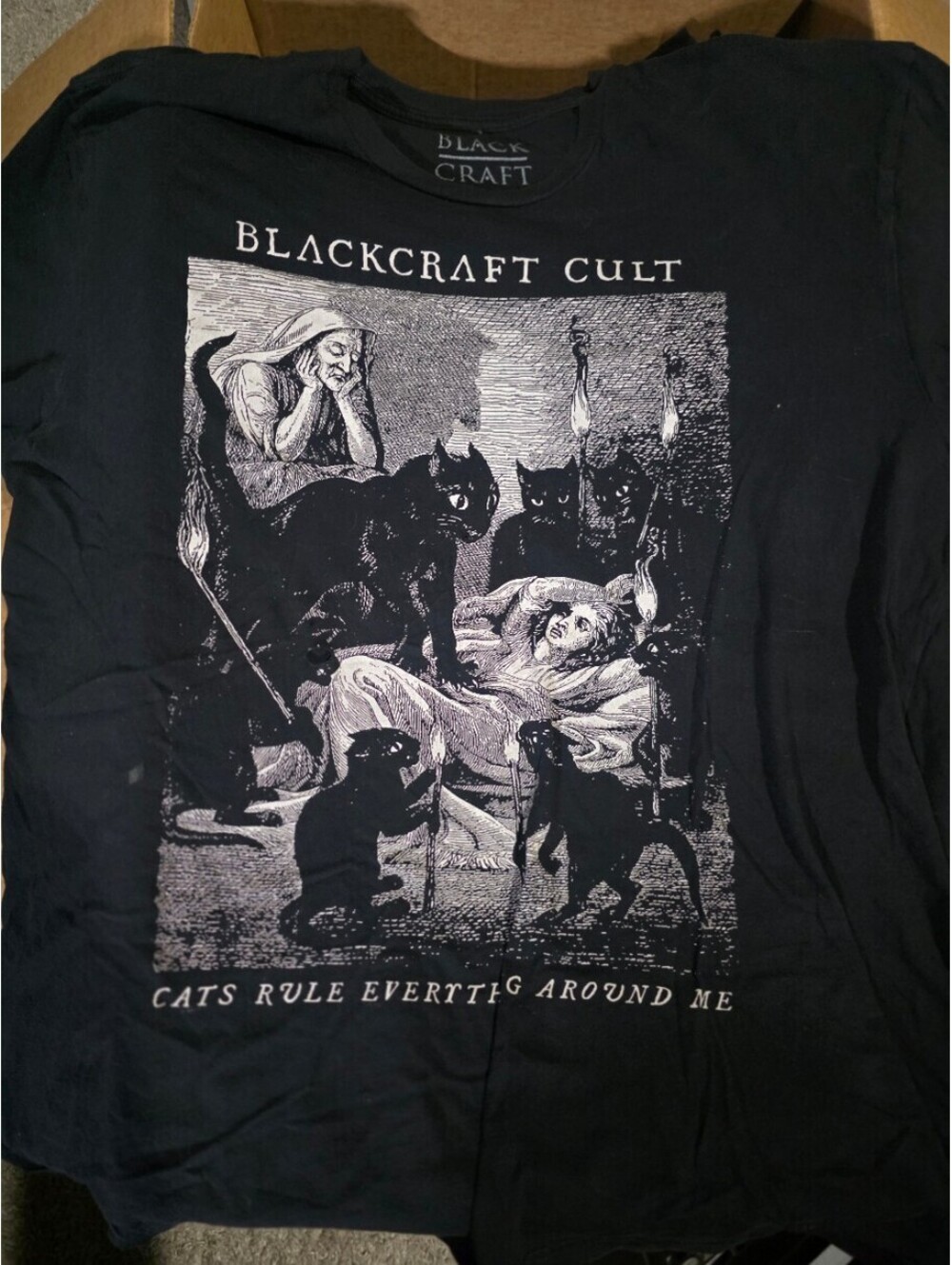 Black Craft cat shirt Size XL